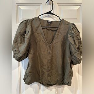 Express Linen Blend Women's Blouse